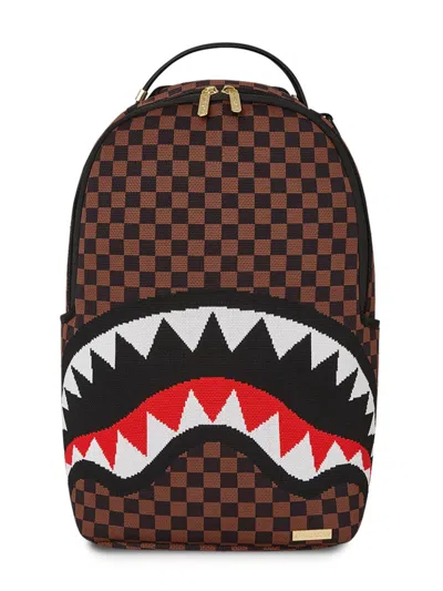 Sprayground Kid Kids' Knit Sharks Paris 2.0 Backpack In Brown