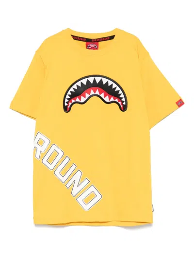Sprayground Kid Kids' Logo-print T-shirt In Yellow