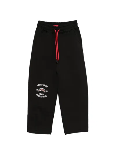 Sprayground Kid Kids' Logo-print Drawstring Track Pants In Black