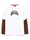 Sprayground Kid Money Bear Gamer T-shirt In White