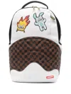Sprayground Kid Paris Patch Backpack In White