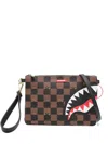 Sprayground Kid Peeking Character Clutch In Brown