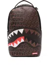 Sprayground Kid Shark-graphic Backpack In Brown