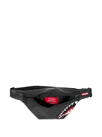 Sprayground Kid Shark-graphic Belt Bag In Black