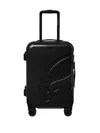 Sprayground Kid Shark-head Debossed Luggage In Black