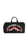 Sprayground Kid Shark-mouth Check Duffle Bag In Black