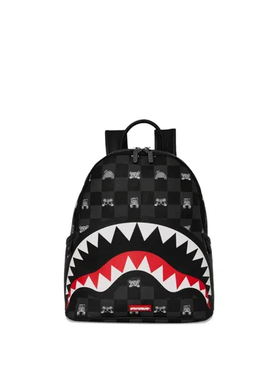 Sprayground Kid Kids' Shark Mouth Checkered Backpack In Multi
