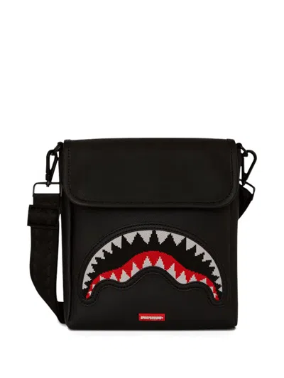 Sprayground Kid Kids' Shark Mouth Shoulder Bag In Black