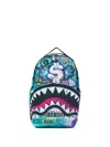 Sprayground Kid Shark-print Backpack In Blue