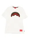 Sprayground Kid Shark-print T-shirt In White