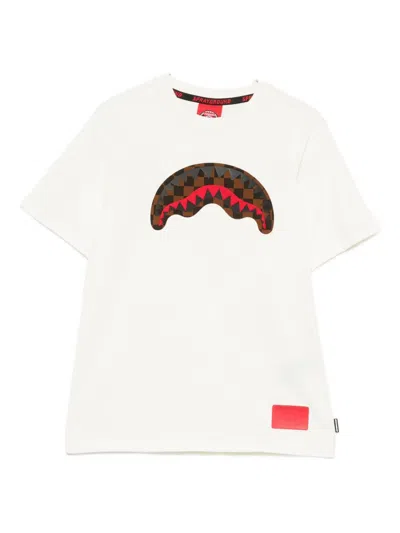 Sprayground Kid Shark-print T-shirt In White