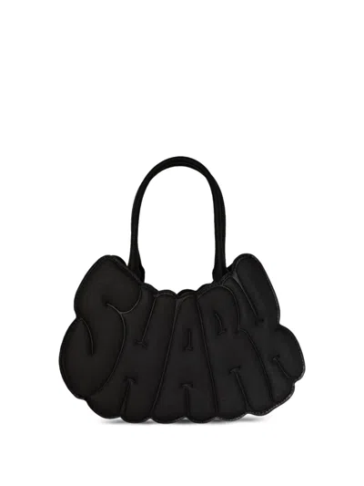 Sprayground Kid Kids' Shark-word Shoulder Bag In Black
