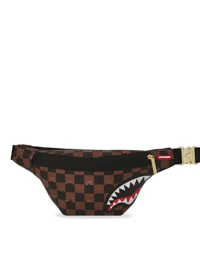 Sprayground Kid Kids' Sharks In Paris Belt Bag In Brown