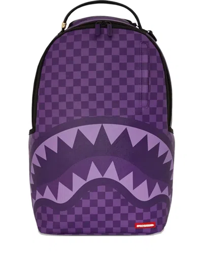 Sprayground Kid Sharks In Paris Checked Backpack