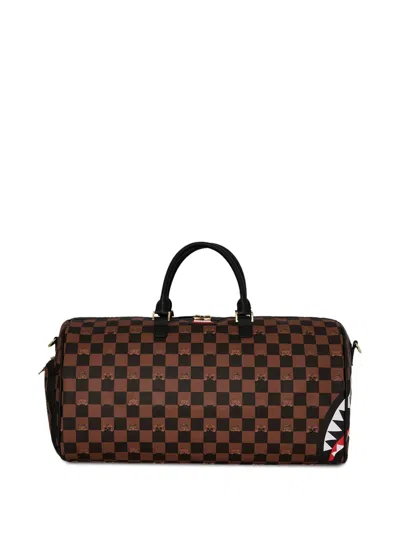 Sprayground Kid Kids' Sharks In Paris Duffle Bag In Brown