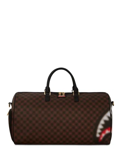 Sprayground Kid Kids' Sharks Paris Blur Travel Bag In Brown