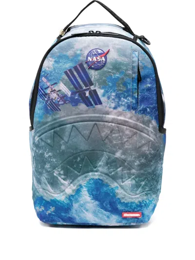 Sprayground Kid Spaceship-print Backpack In Blue
