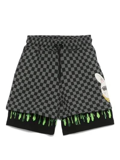 Sprayground Kid Kids' Splatter Bunny Shorts In Black