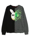 Sprayground Kid Splatter Bunny Split Sweatshirt In Black