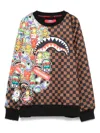 Sprayground Kid Sticker Bomb Sweatshirt In Brown