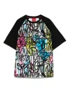 Sprayground Kid Street Art T-shirt In Black