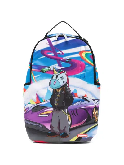 Sprayground Kid Kids' Unicorn-print Backpack In Blue
