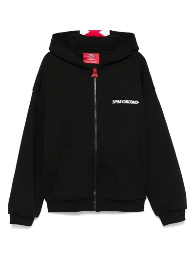 Sprayground Kid Kids' Zip-up Hoodie In Black