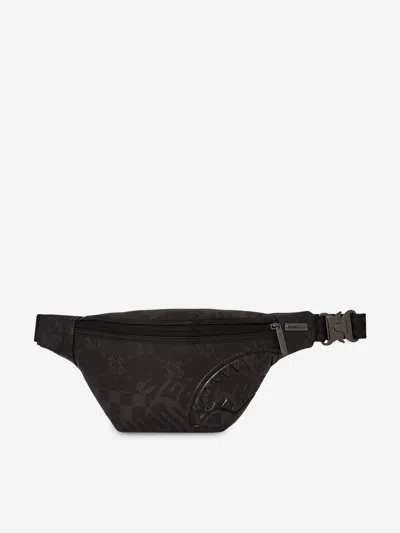 Sprayground Kids 3am Check Belt Bag In Black