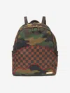 Sprayground Kids Camo Shark Shape Check Savage Backpack