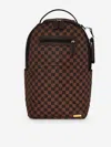 Sprayground Kids Core Embossed Check Dlxsv Backpack In Brown