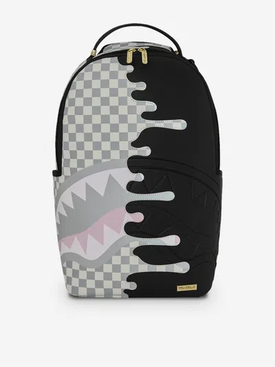 Sprayground Kids Cream Check Side Drip Backpack In Multi