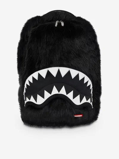 Sprayground Kids Fur Cray Backpack In Black