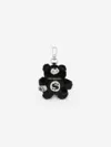 Sprayground Kids Fur Cray Bear Cub Keychain In Black