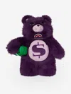 Sprayground Kids Fur Cray Money Bear Backpack In Purple