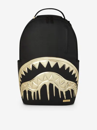 Sprayground Kids Gold And Dangerous Backpack In Black