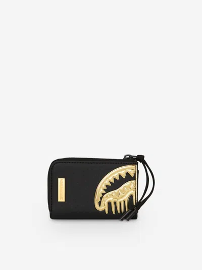 Sprayground Kids Gold And Dangerous Wallet In Black