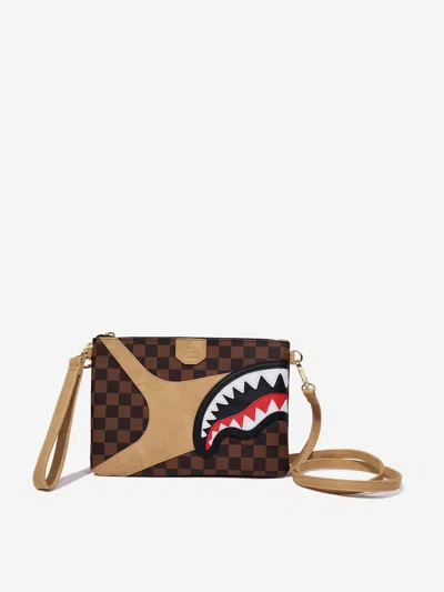 Sprayground Kids Hennyville Crossover Clutch In Brown