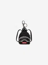 Sprayground Kids Lights Out Sharks In Paris Keychain In Black