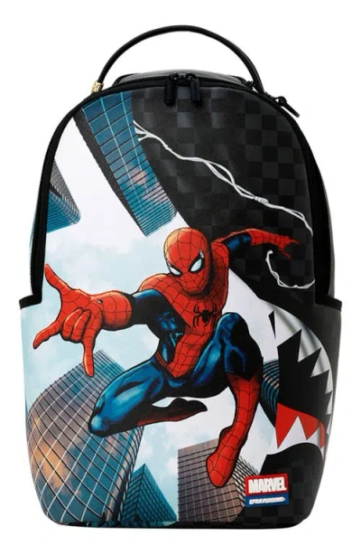 Sprayground Kids' Marvel Spider-man Curtain Reveal Backpack In Black