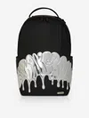 Sprayground Kids Metallic Drip Shark Bubble Letters Dlx Backpack In Black