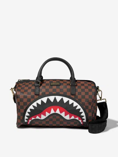 Sprayground Kids Sawtooth Sharks In Paris Mini Duffle In Brown