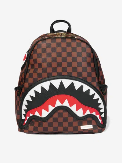 Sprayground Kids Sawtooth Sharks In Paris Savage Backpack In Brown