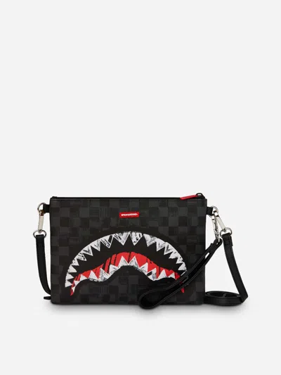 Sprayground Kids Scribble Shark Crossover Clutch In Multicoloured