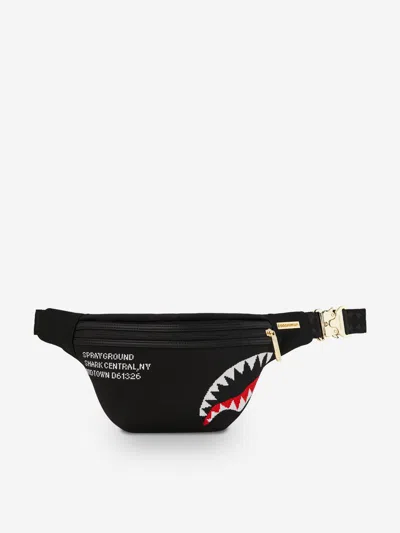 Sprayground Kids Shark Central Knit Savvy Belt Bag In Black