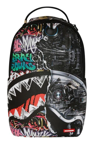 Sprayground Kids' Split Cybershark Dlxsv Backpack In Multi
