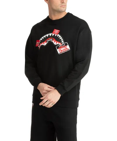 Sprayground Label Shark Sweatshirt In Black