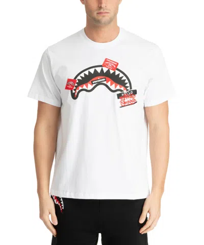 Sprayground Label Shark T-shirt In White