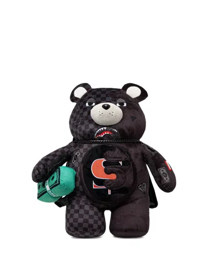 Sprayground Large Unfinished Shark Teddy Bear Check-pattern Backpack