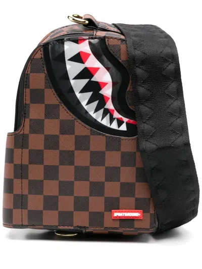 Sprayground Lenticular Chomp Messenger Bag In Brown