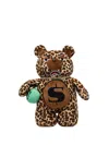 Sprayground Leopard Money Bear Backpack In Brown